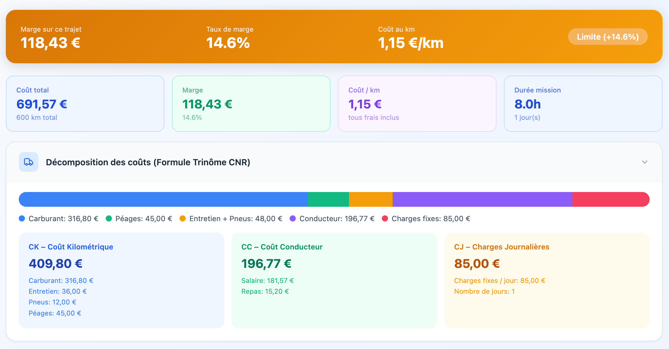 Capture d'écran du simulateur